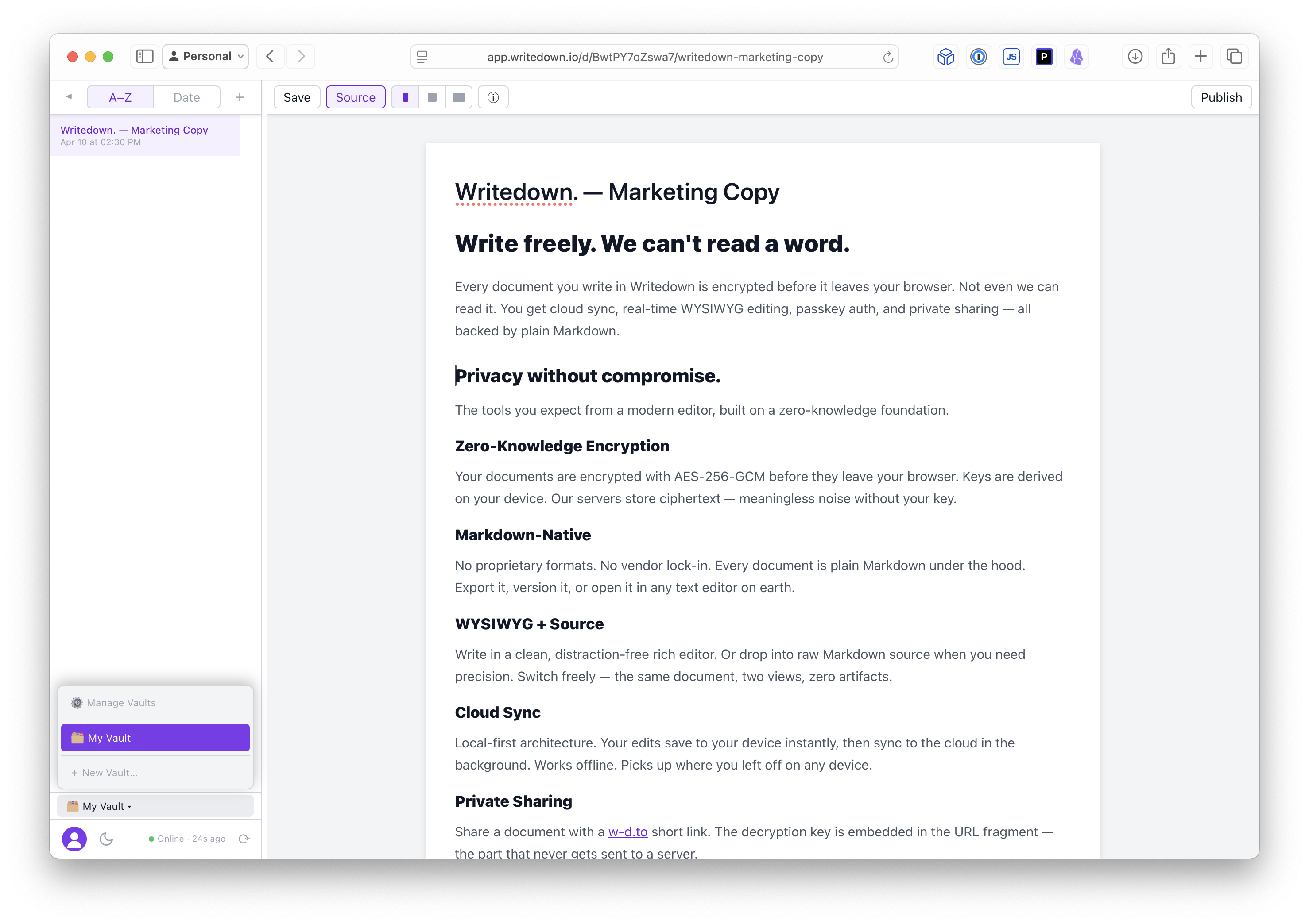 Writedown App Screenshot 3