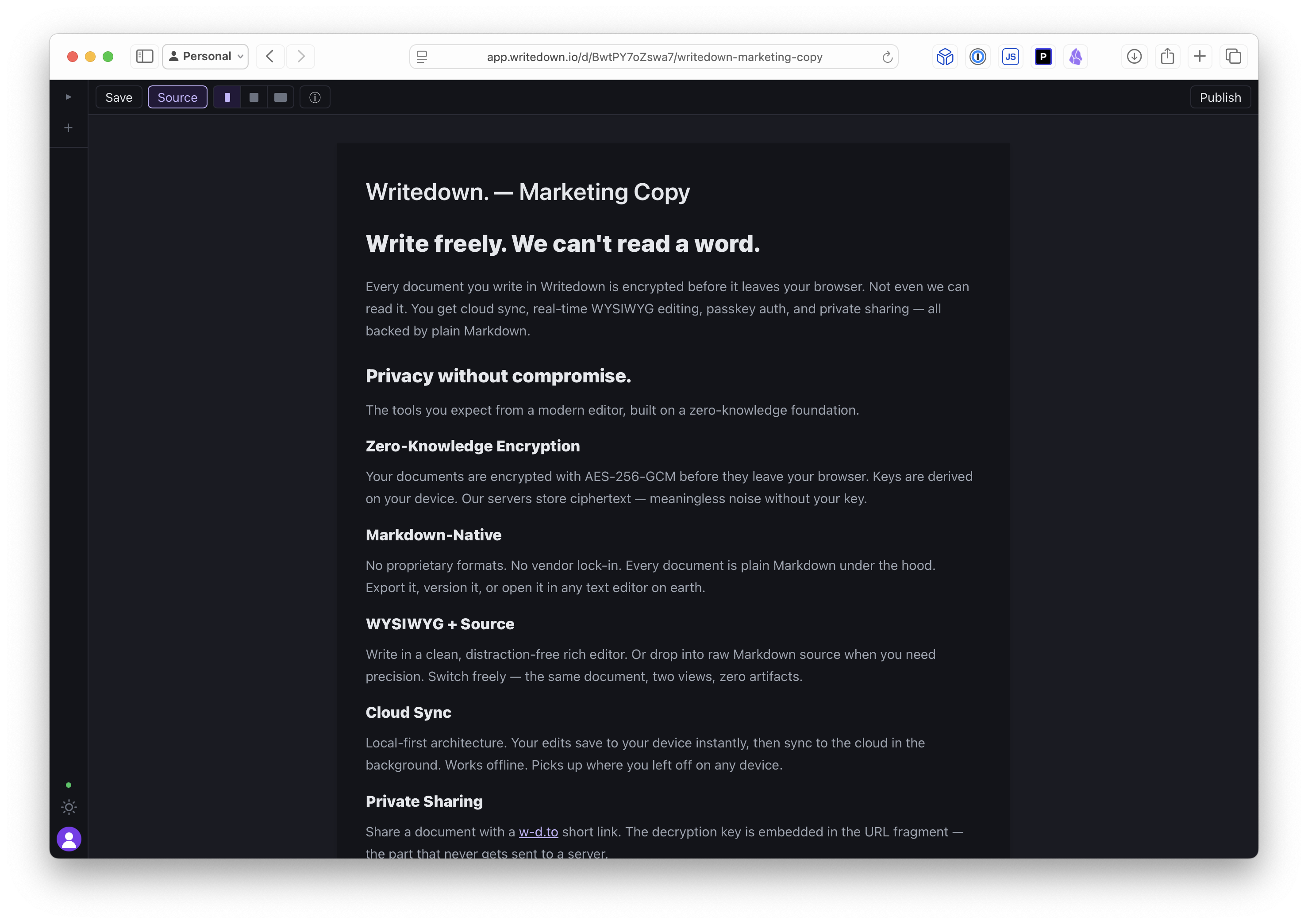 Writedown App Screenshot 7